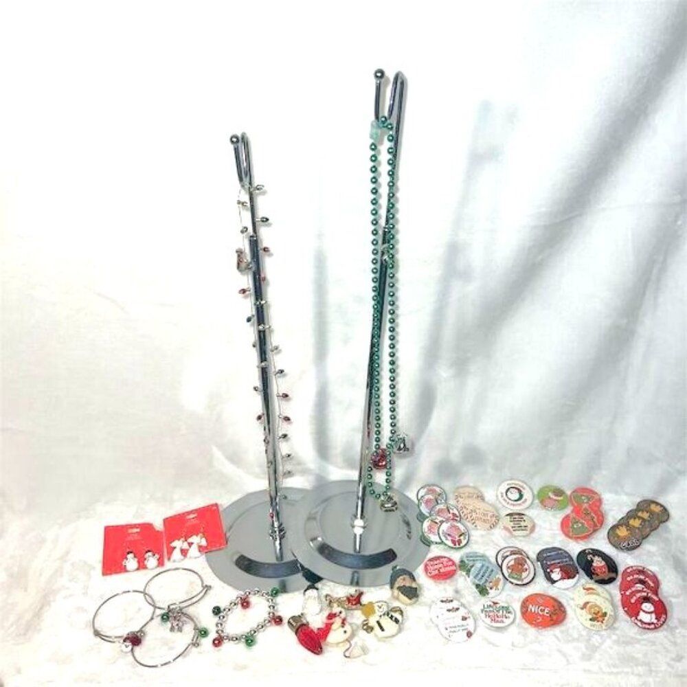 Christmas Earring, Pin, Necklace and Bracelet Bundle #2